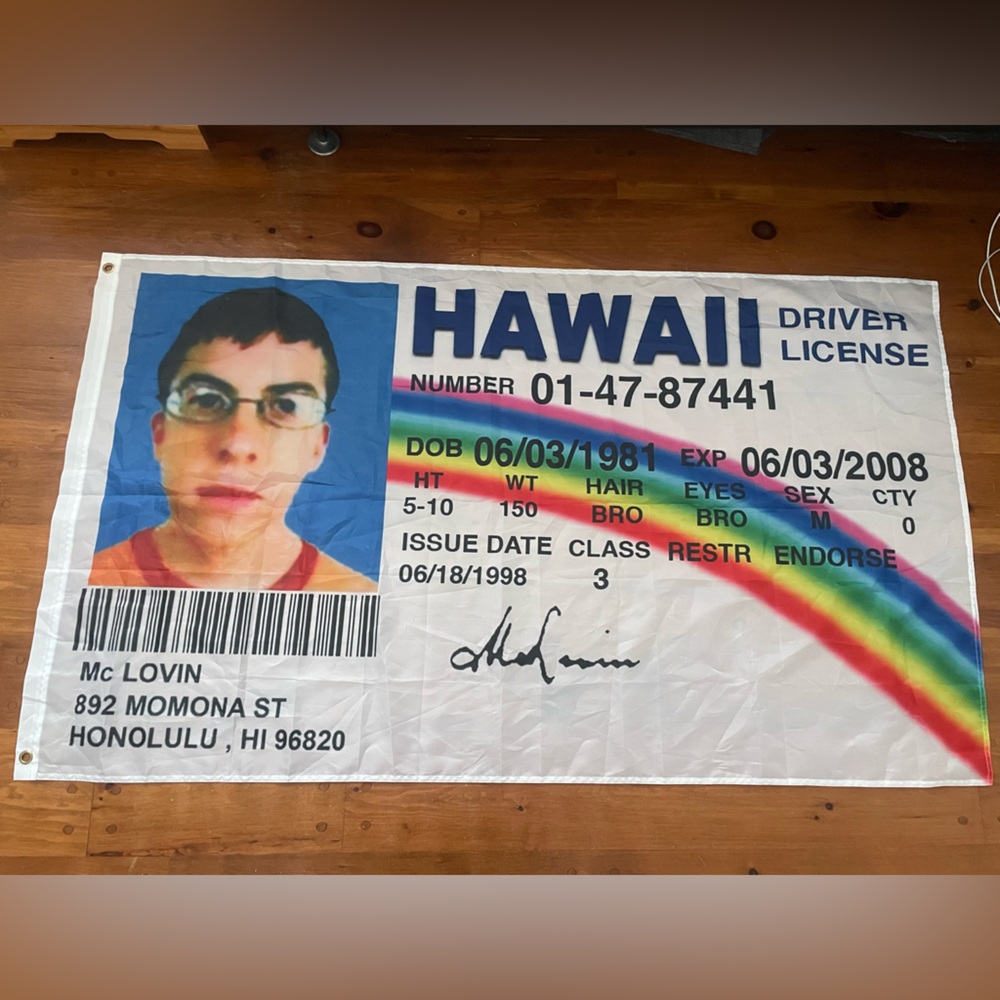 Mclovin flag 60X35.5”